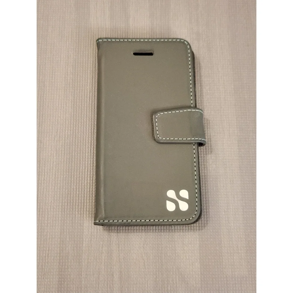 SafeSleeve iPhone SE 7 8 Anti-Radiation RFID Blocking Wallet Case Gray Folio